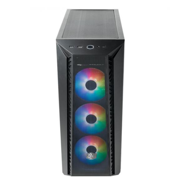 Cooler master mb520-kgnn-s00 masterbox 520 mesh, rood, atx, midi, transparant venster van rand tot rand