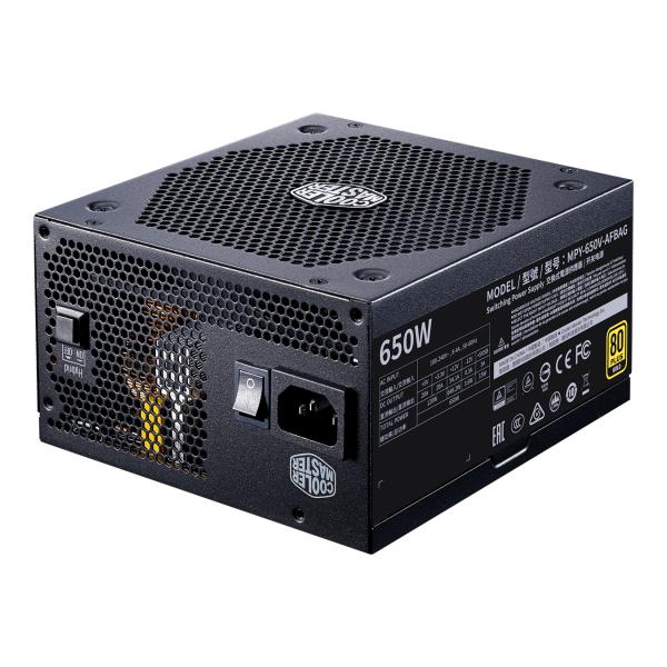 Cooler master mpy-650v-afbag-eu v650 gold v2, atx, 650w, modulair, apfc, 135mm, 32 db (stil), zwart