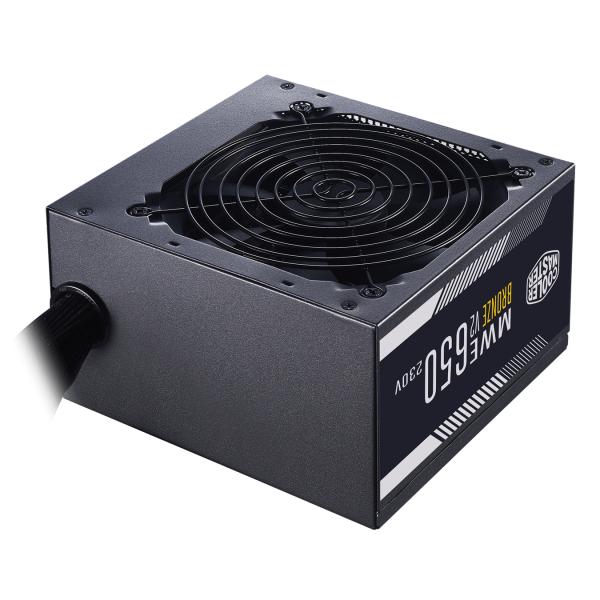 Coolermaster mpe-6501-acabw-beu mwe 650 bronze v2, atx, 650 watt, dc-naar-dc + llc, 88%, 120 mm, zwart