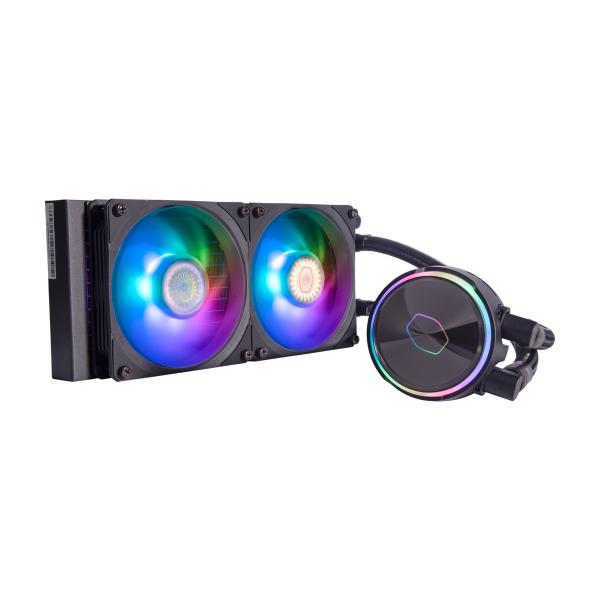 Coolermaster mly-d24m-a23pz-r1 pl240 flux, 240mm radiator, 120mm x2, 0-2300 rpm ± 10%, rgb led