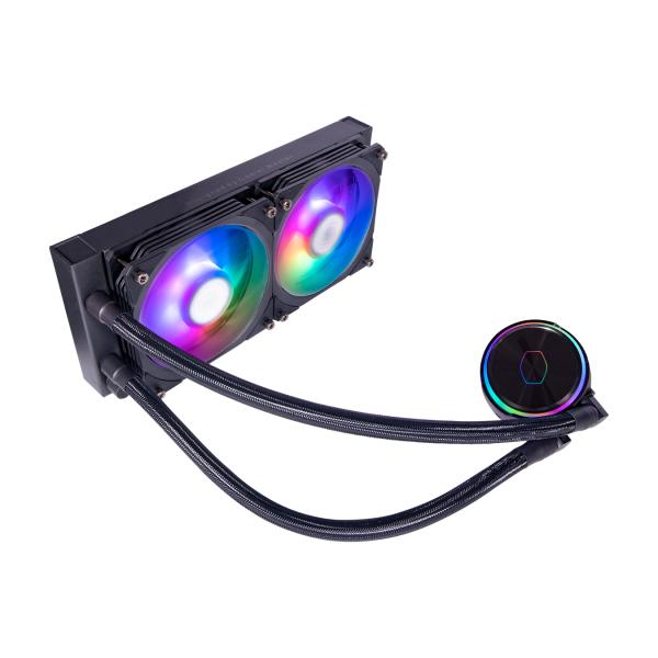 Coolermaster mly-d24m-a23pz-r1 pl240 flux, 240mm radiator, 120mm x2, 0-2300 rpm ± 10%, rgb led