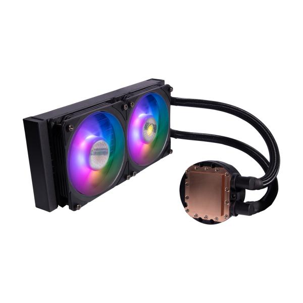 Coolermaster mly-d24m-a23pz-r1 pl240 flux, 240mm radiator, 120mm x2, 0-2300 rpm ± 10%, rgb led