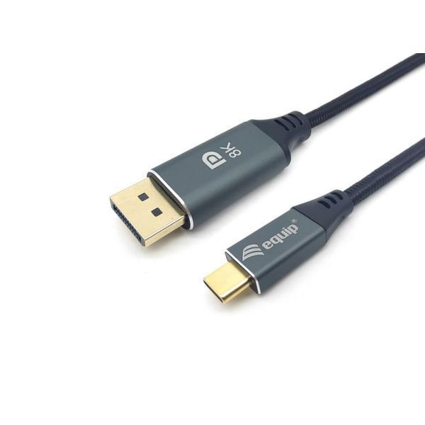 Equip 133426 USB-C naar DisplayPort-kabel, mm, 1,0 m, 4K 60 Hz, ABS-behuizing
