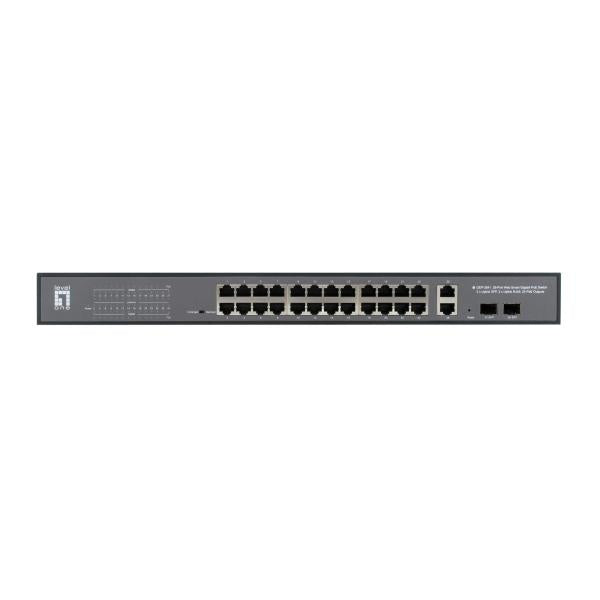 Levelone GEP-2841 28-poorts web smart managed switch, L2, Gigabit Ethernet, Power over Ethernet (PoE)