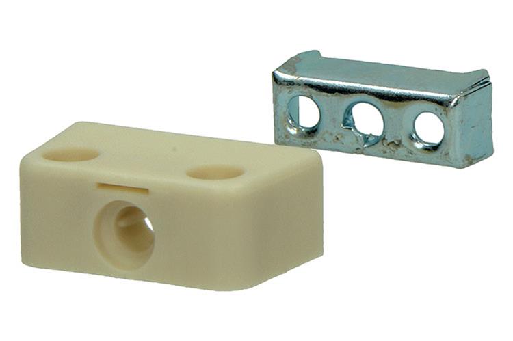 Mack 1015832 - 4 paneelverbinders trapez wit | 5 stuks