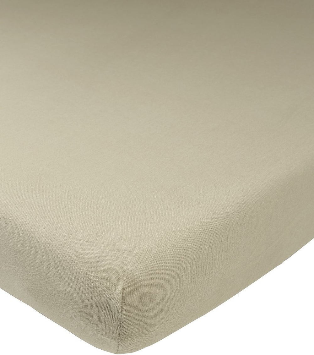 Meyco baby uni hoeslaken juniorbed - taupe - 70x140 150cm