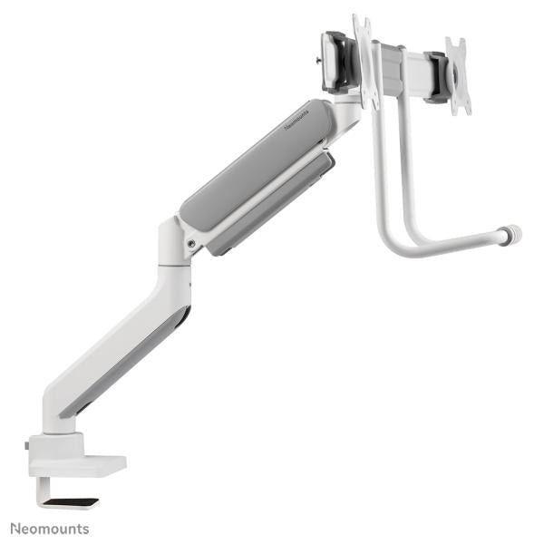 Neomounts ds75-450wh2 draaibaar scherm bureaubevestiging, 2 schermen, topfix klemring