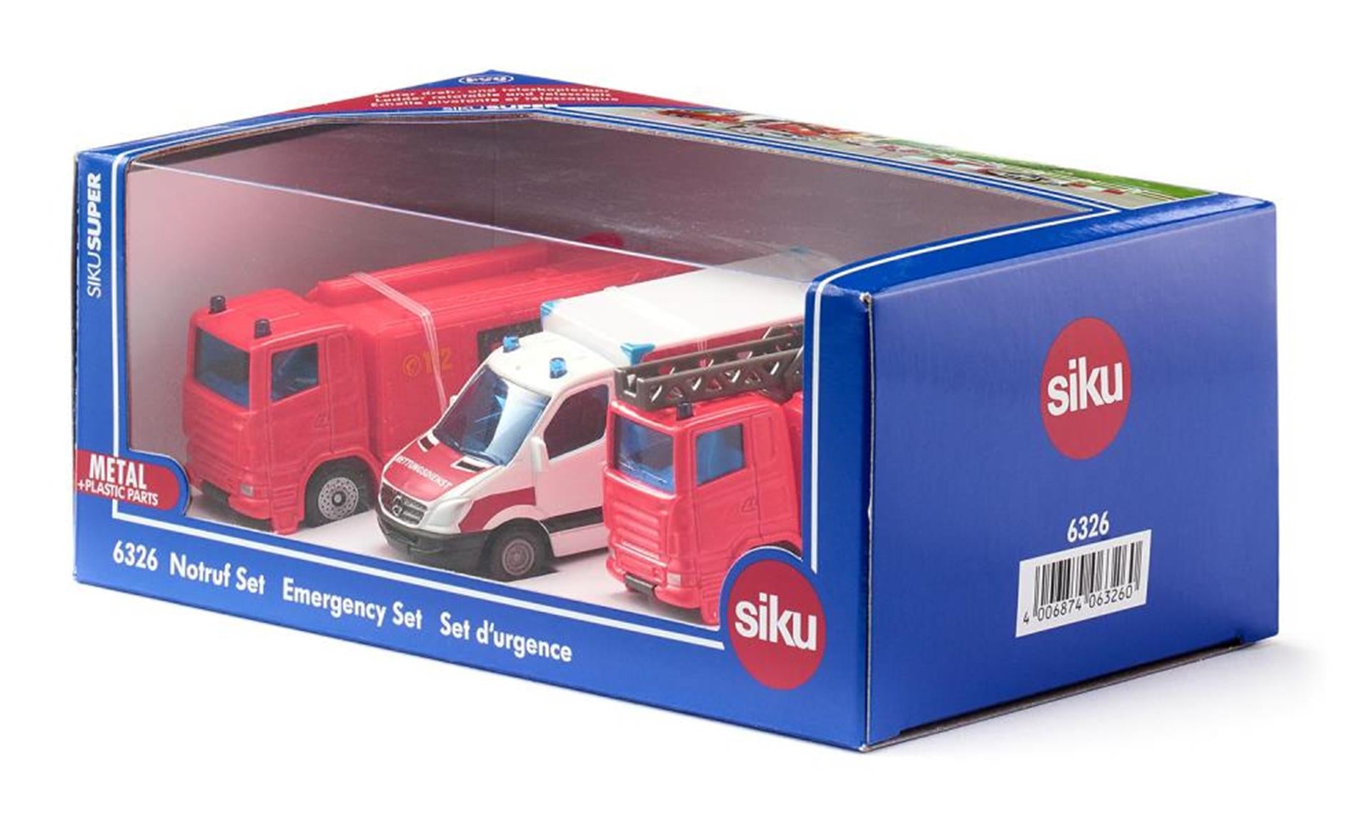 Siku 6326 hulpdiensten speelset 3 -delig