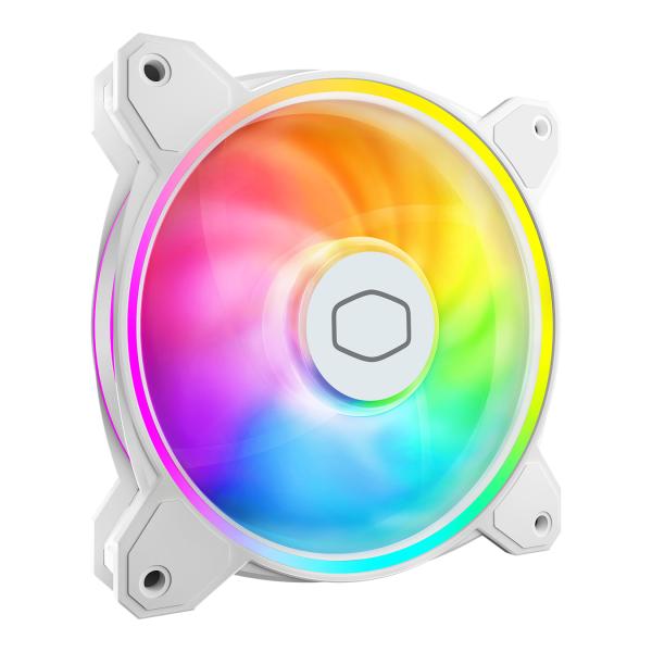 Coolermaster mfl-b2dw-21np2-r2 masterfan mf120 halo2 witte editie, 120 mm, 27 dB, 51,88 cfm, wit