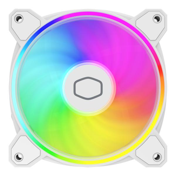 Coolermaster mfl-b2dw-21np2-r2 masterfan mf120 halo2 witte editie, 120 mm, 27 dB, 51,88 cfm, wit