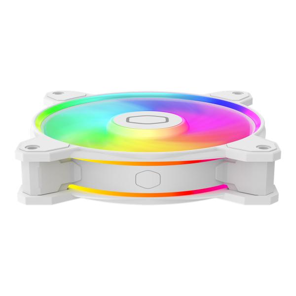 Coolermaster mfl-b2dw-21np2-r2 masterfan mf120 halo2 witte editie, 120 mm, 27 dB, 51,88 cfm, wit
