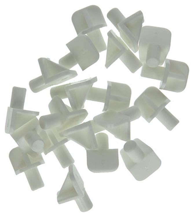 Mack 1015837 - 20 plankdragers kunststof wit ø 5 mm | 10 stuks