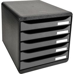 Ladekastje exacompta big box plus zwart, zilver kunststof