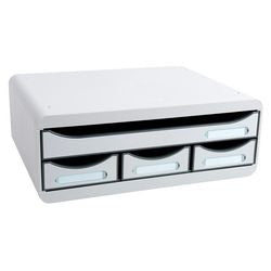 Ladekastje exacompta toolbox mini lichtgrijs kunststof