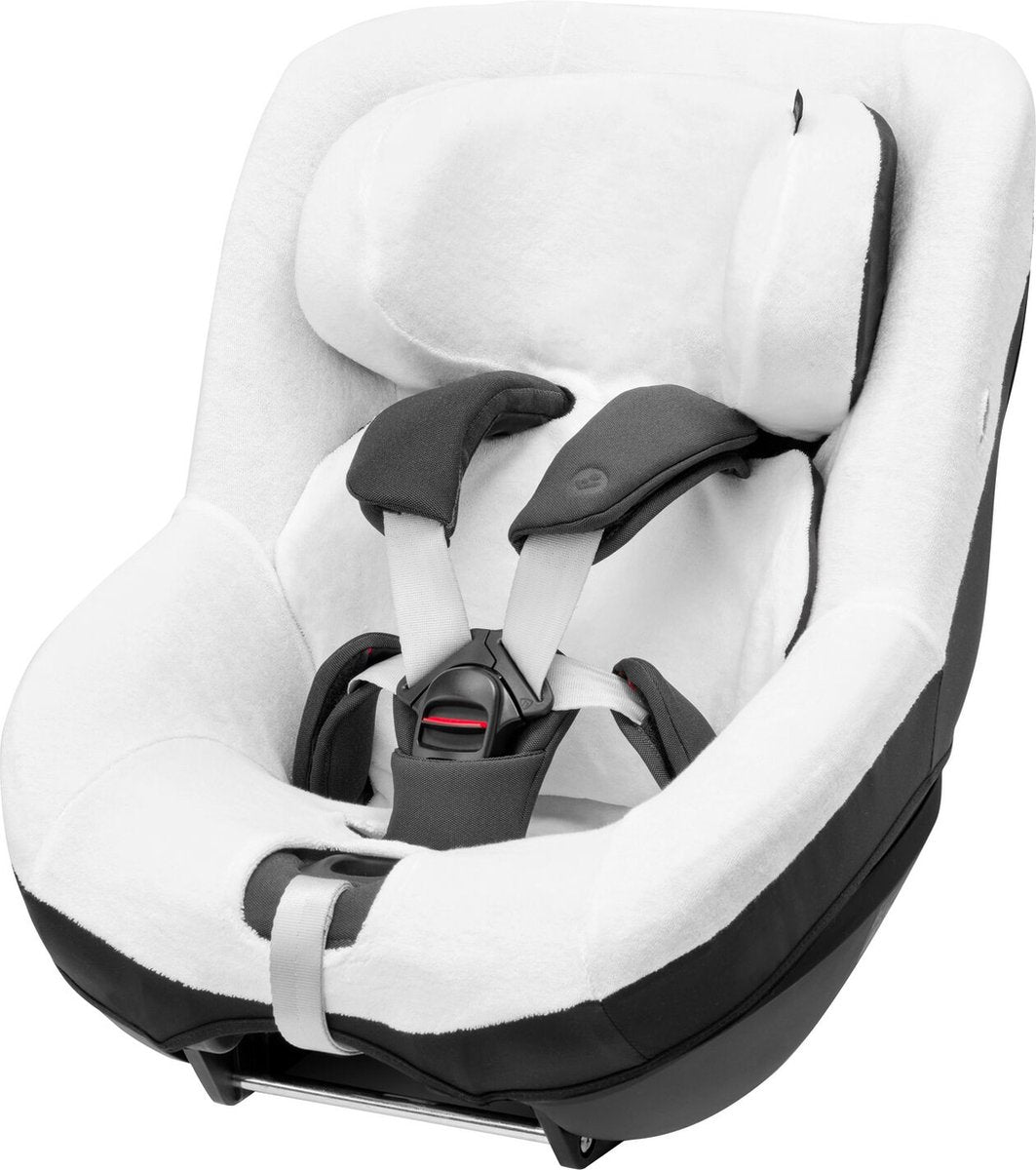 Maxi-cosi organic-zomerhoes voor autostoeltje pearl 360 pro en mica 360 pro eco i-size, organisch katoen, ademend en vochtabsorberend materiaal, machinewasbaar, milieuvriendelijk - natural white