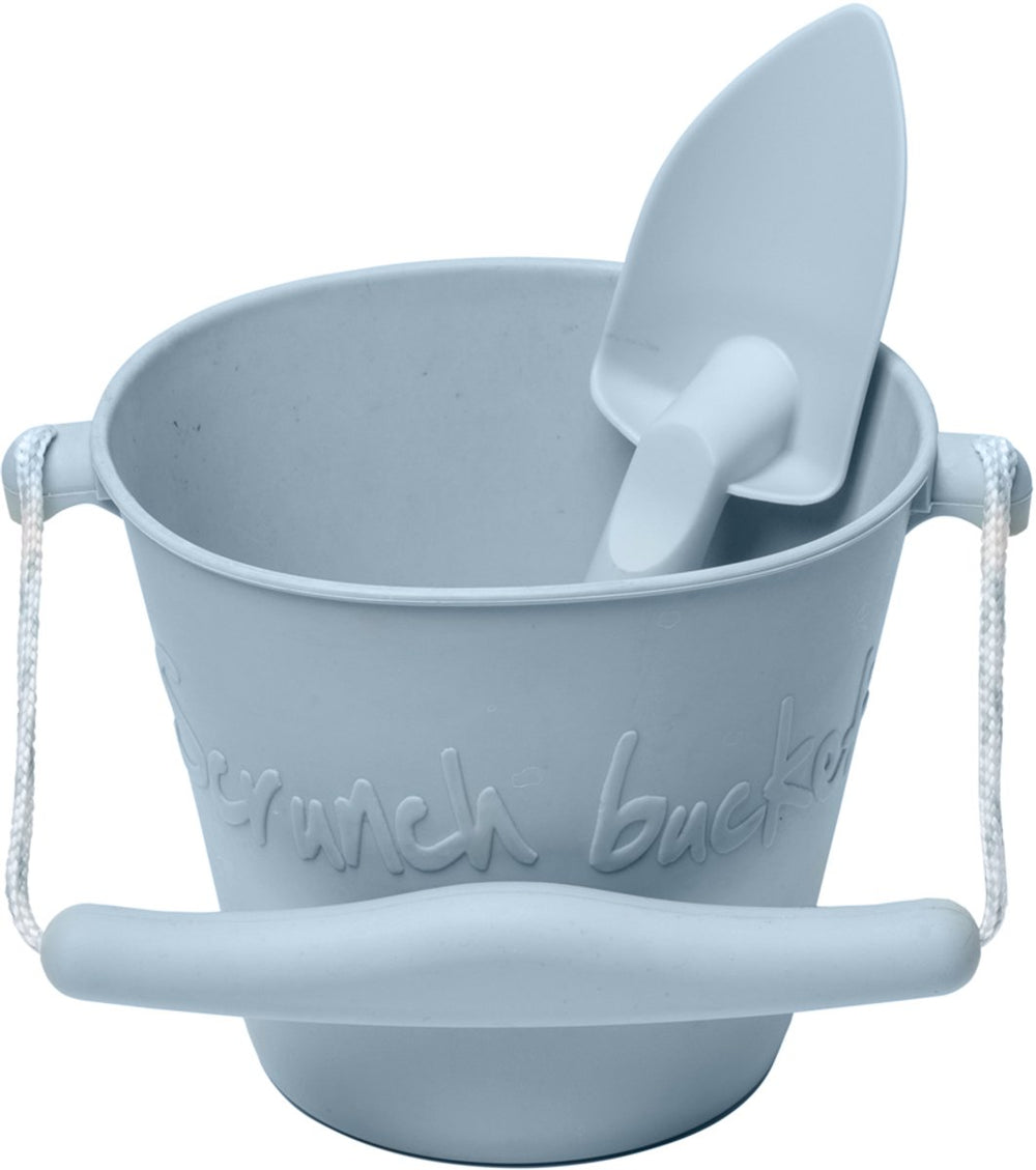 Scrunch emmer en spade - blauw - opvouwbaar - recycleerbaar