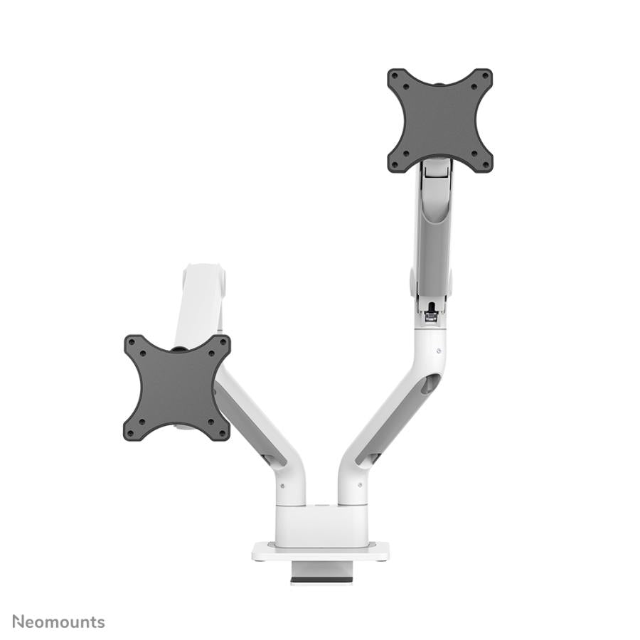 Neomounts ds70s-950wh2 draaibare bureausteun, 2x 17 - 35, 18 kg, 100x100 mm, zilver
