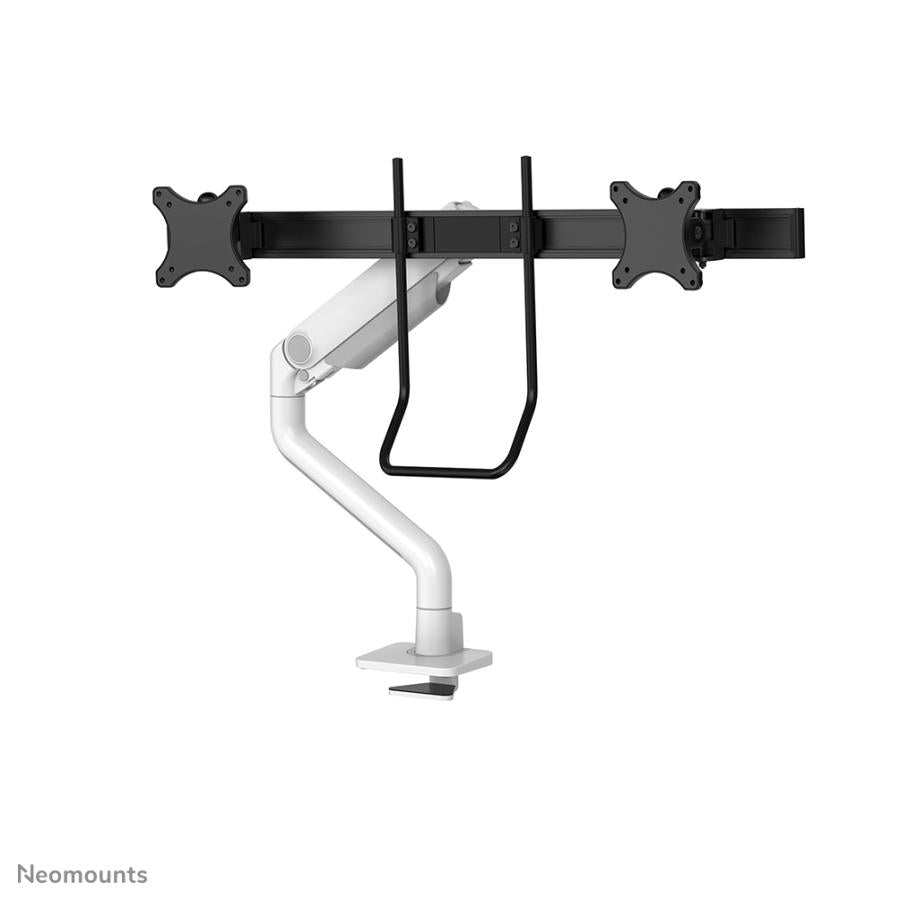 Neomounts ds75s-950wh2 draaibare bureausteun, 2x 17 - 27, 8 kg, 100x100 mm, zwart