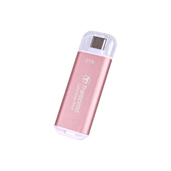 Transcend ts2tesd300p esd300 roze externe SSD, 2 TB, USB type-C 10 GB/s, 1050 950 MB/s max