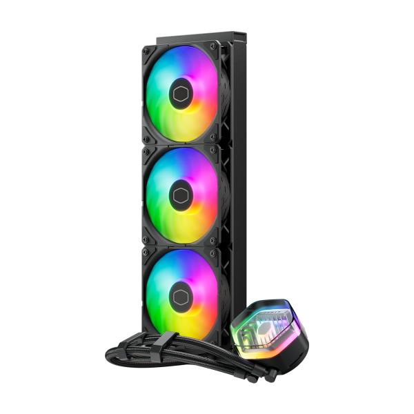 Coolermaster mlx-d36m-a25pz-rw masterliquid 360 atmos, 3x 120mm argb wit, 690-2500 rpm ± 10%