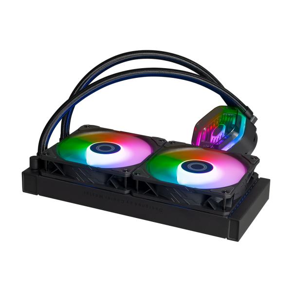 Coolermaster mlx-d24m-a25pz-rw masterliquid 240 atmos argb, 4-pins, 2x 120mm, 690-2500 tpm