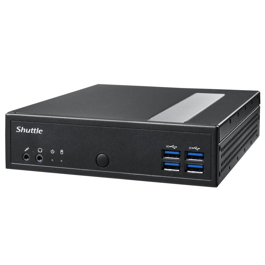 Shuttle DL30N slanke barebone pc, 1,35 liter, Intel N100-ventilator, DDR5, 2x 2,5 GB, HDMI 2.0B, 65 W, 24/7