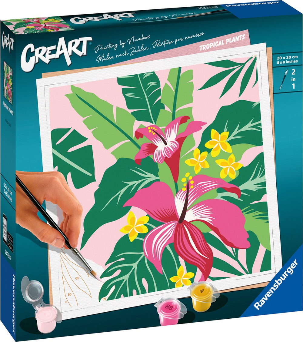 Ravensburger CreArt Tropical Plants - Paint by Numbers for Adults