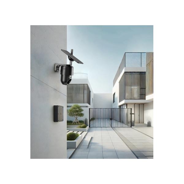 Woox r4250 slimme 4G buiten PTZ-camera met zonnepaneelkit, 2MP, 1920x1080p, 4G LTE-FDD, zwart