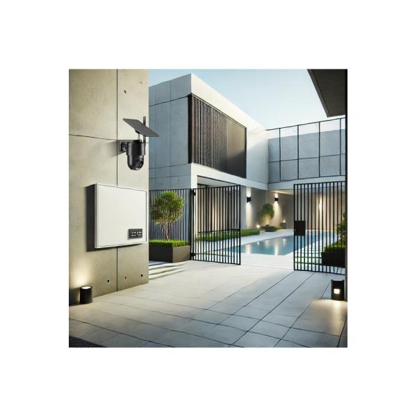 Woox r4250 slimme 4G buiten PTZ-camera met zonnepaneelkit, 2MP, 1920x1080p, 4G LTE-FDD, zwart