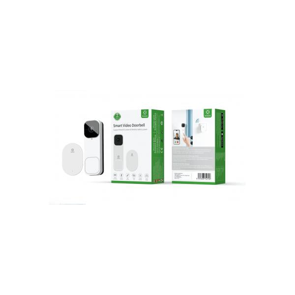 Woox r4331 smart video deurbel binnen bel, fhd, 3mp, 1 2,8 cmos, ip65, wifi 802.11 bgn, wit