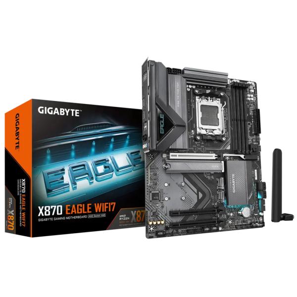 Gigabyte x870 eagle wifi7, atx, amd am5, 4x dimm ddr5, dubbele usb4 type-c, 2,5 gbe, wifi7
