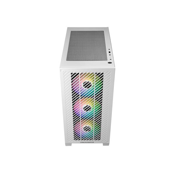 Cooler Master E301-WGNN-S00 Elite 301 Wit Argb, Atx, Windows, USB 3.2 Gen 1 Type-C, 3x 120mm Argb