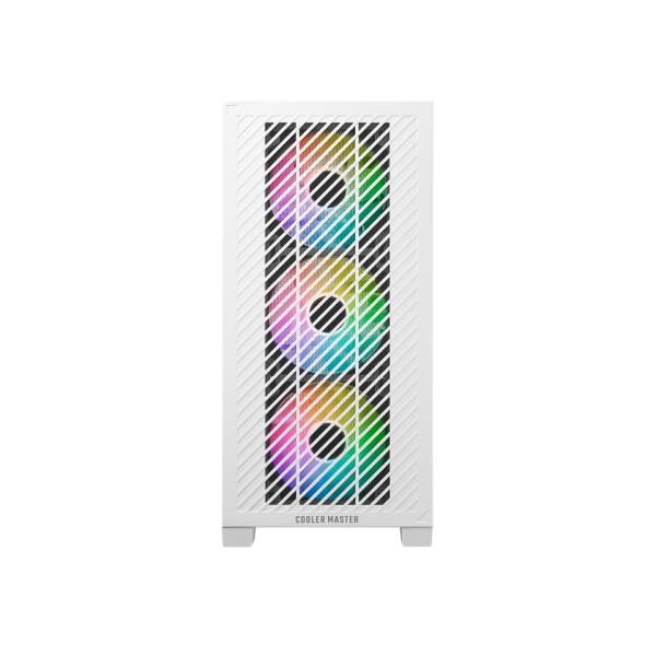Cooler Master E301-WGNN-S00 Elite 301 Wit Argb, Atx, Windows, USB 3.2 Gen 1 Type-C, 3x 120mm Argb