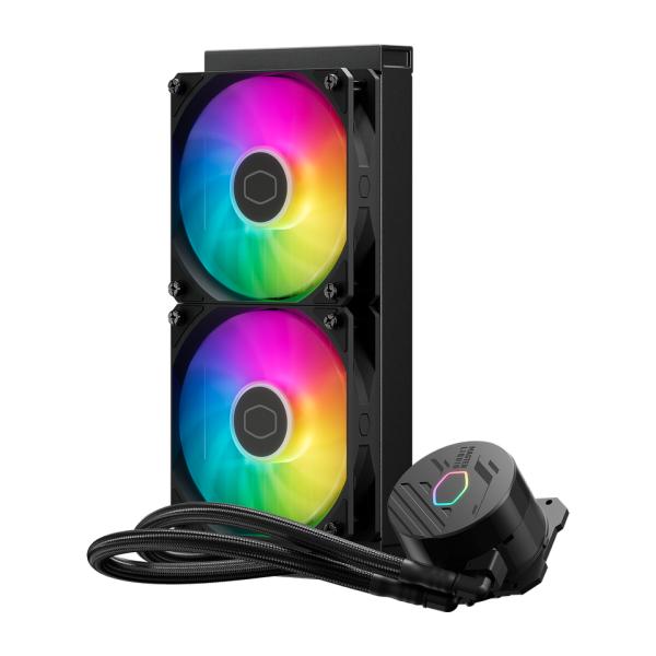 Coolermaster mlw-d24m-a18pa-r1 masterliquid 240 core ii argb, 280mm radiator, 2x 120mm, argb2 gen 2