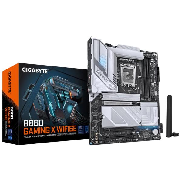 Gigabyte b860 gaming x wifi 6e, atx, lga1851, intel b860, 4x ddr5, 2,5 gb, wifi 6e, usb4, usb-c