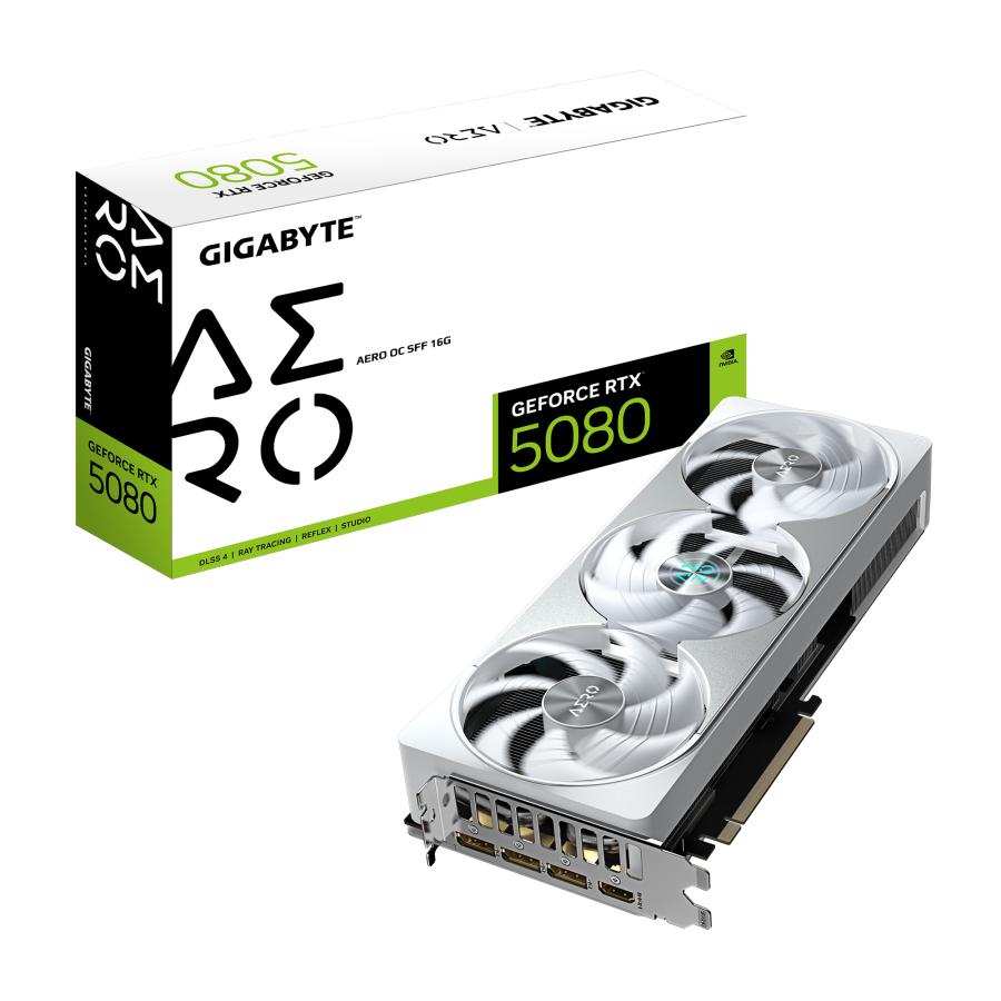Gigabyte gv-n5080aero oc-16gd geforce rtx 5080 aero oc sff 16g, 16gb, gddr7, 256bit, pcie 5.0