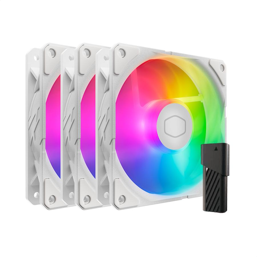 Coolermaster mfx-b2dw-253p2-r2 sikkelstroom rand 120argb we 3-in-1, 3x 120mm, ldb, 690~2500 rpm