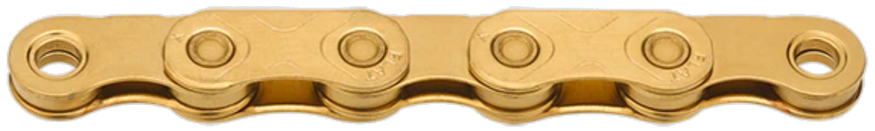 Kmc ketting 12 speed x flat tin gold x 126l waxed