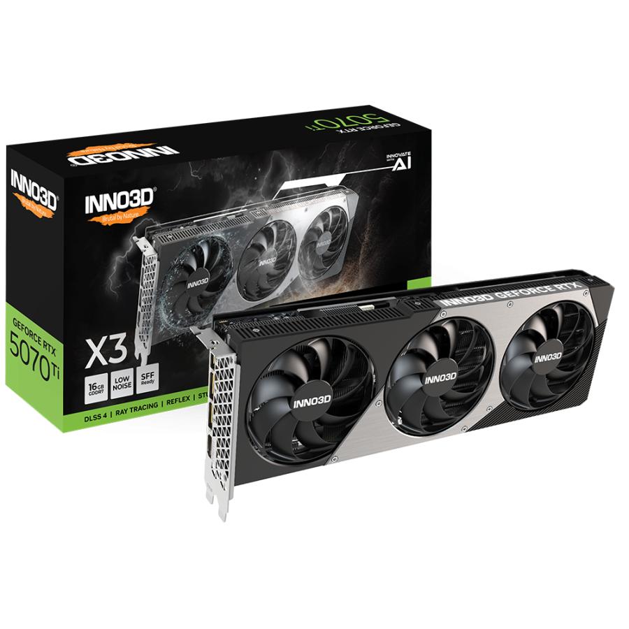 Inno3d n507t3-16d7x-176068w rtx5070ti x3 oc wit 16gb gddr7 hdmi 3xdp