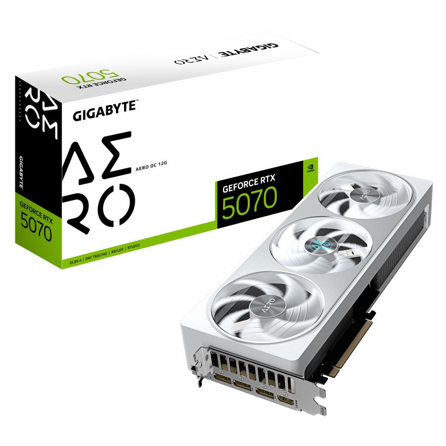Gigabyte gv-n5070aero oc-12gd geforce rtx 5070 aero oc 12g, 12 gb, gddr7, 192 bit, pcie 5.0