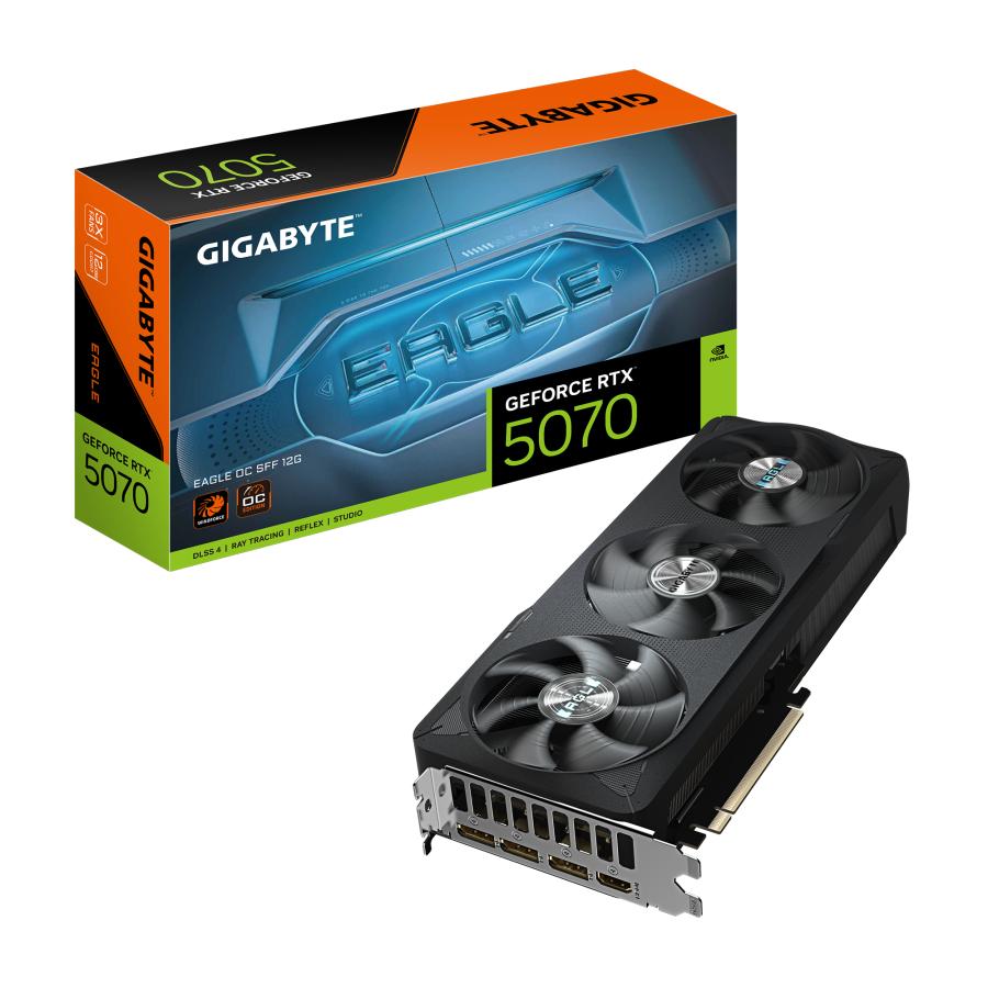 Gigabyte gv-n5070eagle oc-12gd geforce rtx 5070 eagle oc sff 12g, 12 gb, gddr7, 192 bit, pcie 5.0