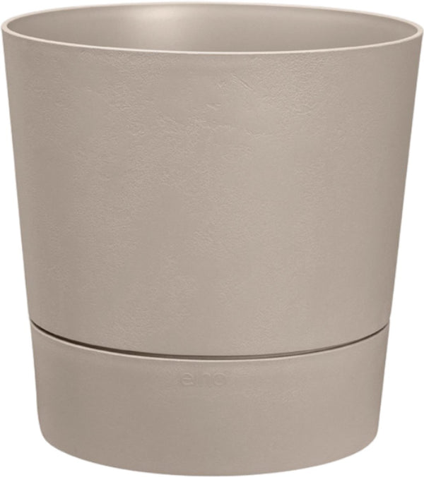 Elho foss rond 30cm - bloempot voor binnen - 100% gerecycled plastic - ø 29.5 x h 29.1 - paddenstoel beige