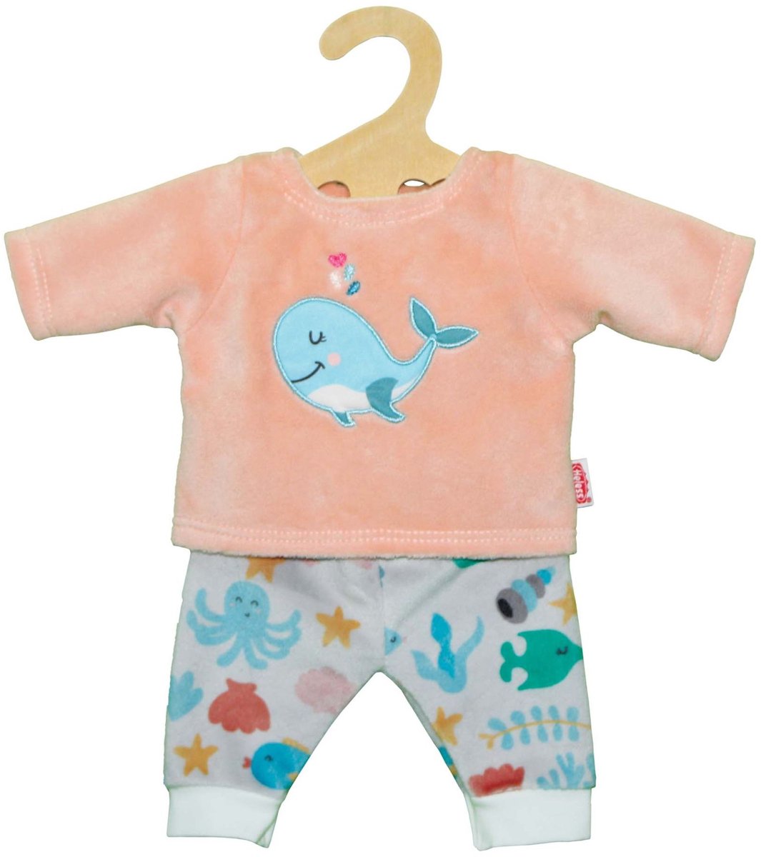 Heless doll pajamas whale bobby - sleepwear 28-35 cm.