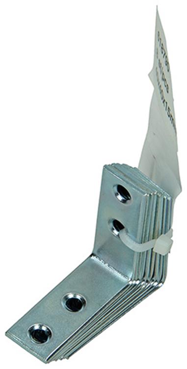 1014298 - 8 geplooide winkelhaken verzinkt 40x40x15mm | 10 stuks