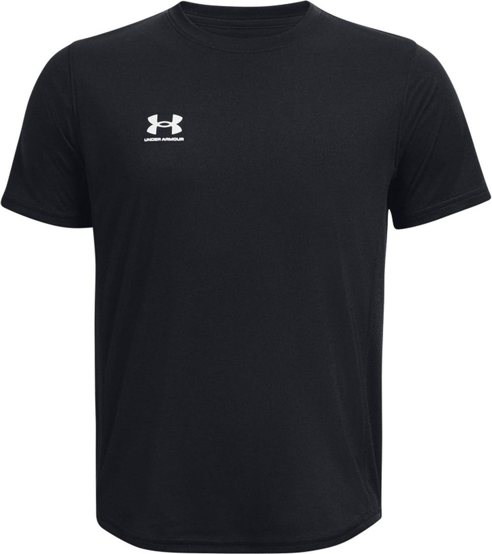 Under armour ua b's challenger train ss unisex sportshirt - zwart - wit