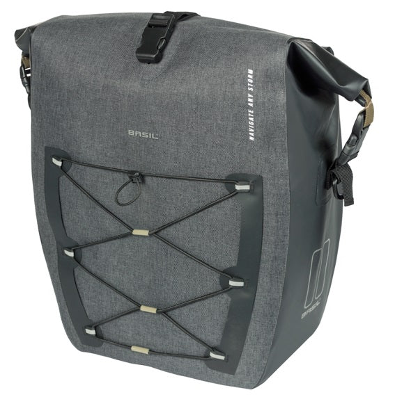 Basil enkele tas navigator storm l mik 25-31l 15 x 27 x 41 cm - zwart