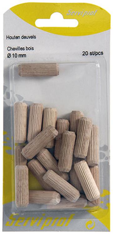 Mack 1013779 - 20 houten deuvels ø 10 mm | 5 stuks