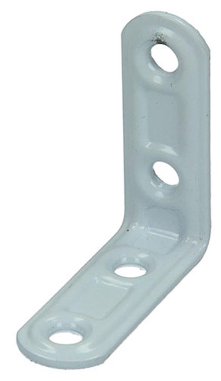 Mack 1013794 - 4 geplooide winkelhaken wit gelakt 40x40mm | 10 stuks