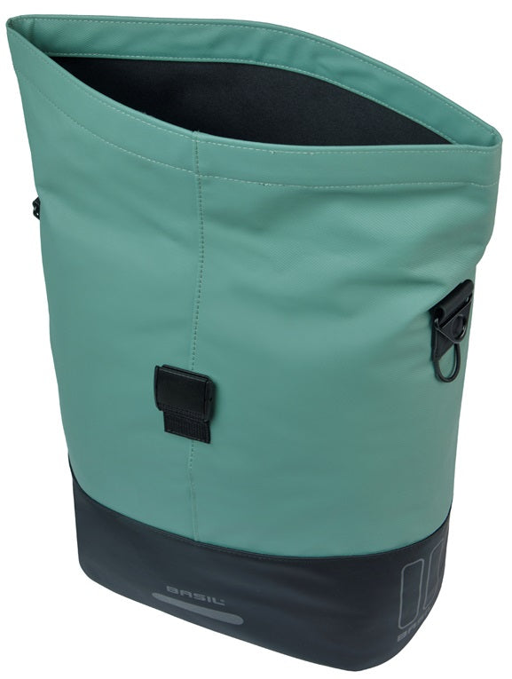 Basil cove shopper mik 14-16l 14 x 29 x 36 cm - groen zwart