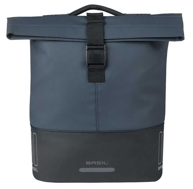 Basil dubbele fietstas cove mik 28-32l 14 x 29 x 36 cm - blauw zwart
